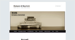 Desktop Screenshot of dubaere-neyrinck.be
